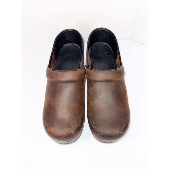 Dansko Professional Leather Clog Antique Brown Mule Comfort Women 39/8.5-9 Wide - Picture 6 of 14